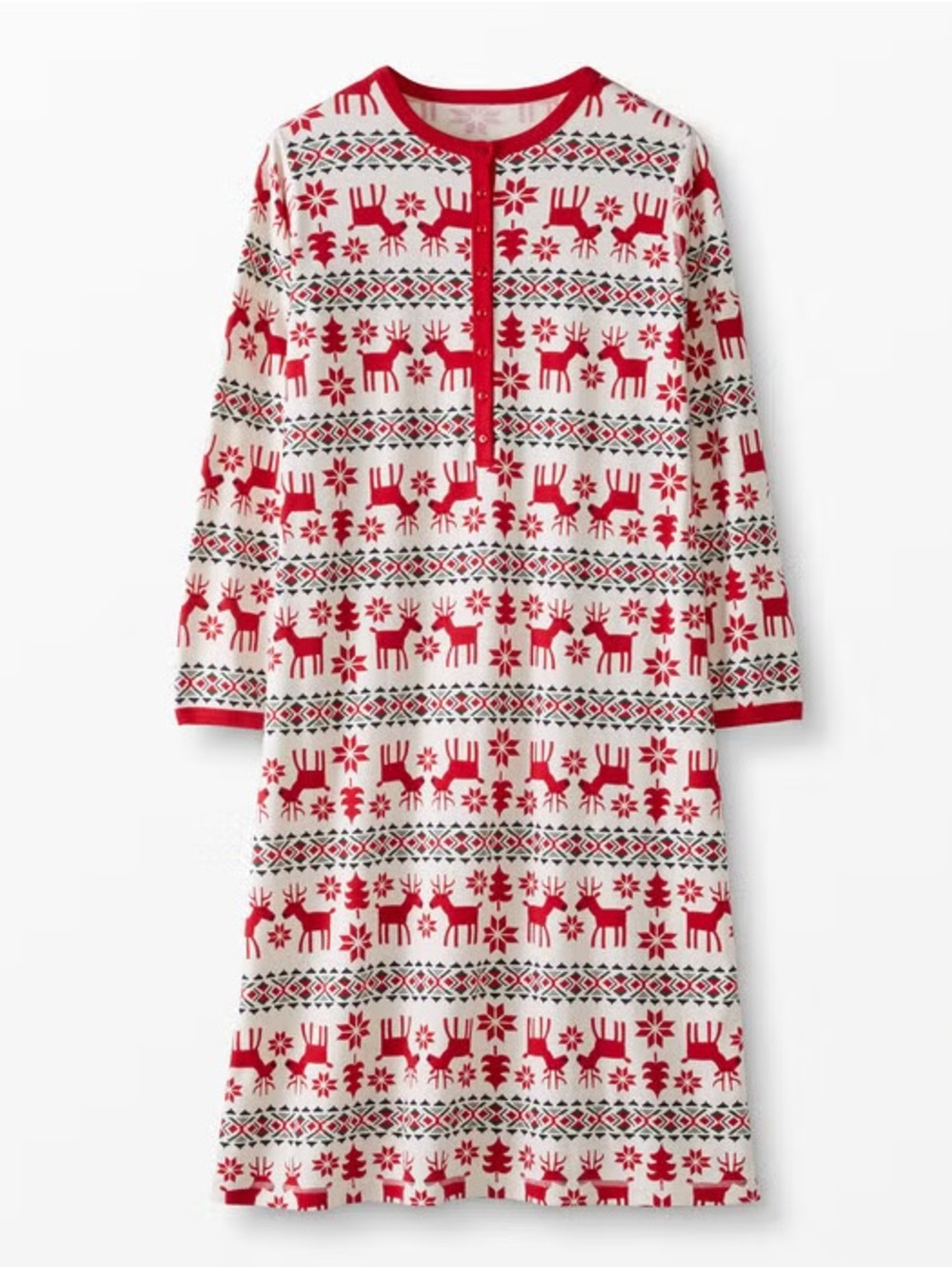 Hanna Andersson Women's Nightgown In Organic Cotton Dear Deer Print XL
